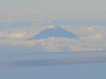 富士山には雪
